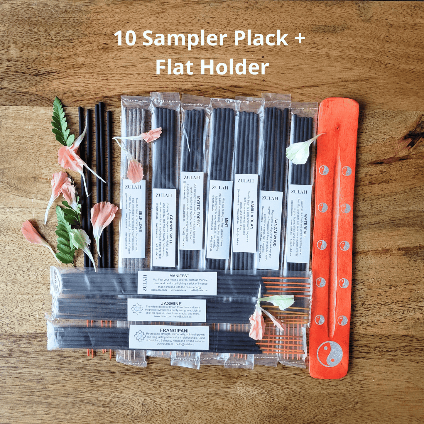 Sample Incense Assortment, 5 sticks - 5 or 10 Sampler Packs